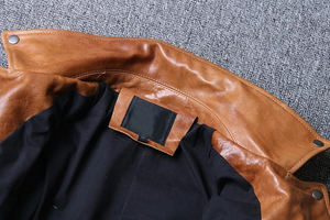 Chaqueta de cuero para hombre a precio mayorista, chaqueta de cuero para uso en exteriores, chaqueta de cuero con cuello alto para hombre, para uso en exteriores en invierno - Product Image 5