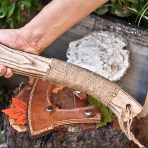 oem custom design hatchet Wooden handle splitting <b>axe</b> Handcrafted firewood hatchet Premium <b>wood</b> splitting tool - Product Image 4