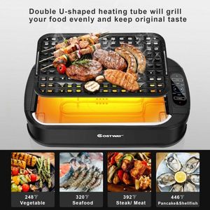 Portable <b>Electric</b> <b>BBQ</b> Grill Smokeless with Turbo Smoke Extractor for Outdoor Entertaining - Product Image 4