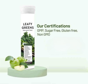 Comprimés effervescents de légumes verts de qualité supérieure, mélange de superaliments naturels, boisson pétillante fruitée, formule de soutien quotidien pour le bien-être - Product Image 3