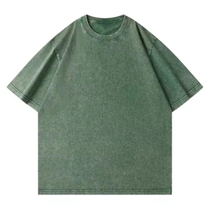 Camiseta personalizada de algodón con lavado ácido, 260 gsm, cuello redondo, para hombre, estilo urbano, camisetas extragrandes, proveedor mayorista al por mayor - Product Image 3