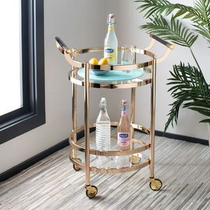 Chariot de bar élégant en métal noir, chariot de bar roulant avec roulettes, chariot de service pour boissons, chariot à cocktails, chariot de bar à domicile, mini bar - Product Image 5