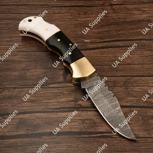 Navaja Plegable de Bolsillo de Acero de Damasco de Grado Industrial Profesional, Alta Calidad, EDC, Supervivencia, Caza, Táctica, Compatible con OEM/OBM - Product Image 2