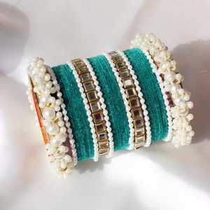 Juego de Brazaletes de Novia Hechos a Mano con Diseño Único para Chicas, Venta al por Mayor, Nueva Llegada, Juegos de Brazaletes Multicolores para Novia - Product Image 3