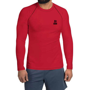 Chemises de compression pour hommes en Spandex/Polyester de qualité supérieure, logo personnalisé imprimé, manches longues, séchage rapide, respirantes, écologiques - Product Image 1