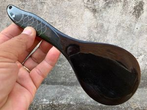 Vintage Buffalo Horn Spoons <b>Mirror</b> Polish Long Handle Durable Tea Spoon Set for <b>Coffee</b> Tea Dining Presents - Product Image 6
