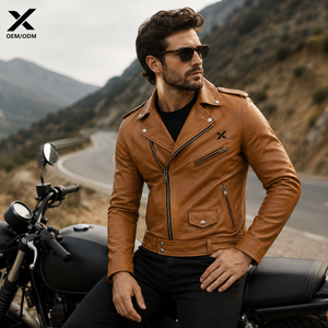 Veste de moto classique pour homme X Sports City, coupe cruiser, manches longues, coupe-vent, toutes saisons, avec logo frontal, OEM/ODM - Product Image 3