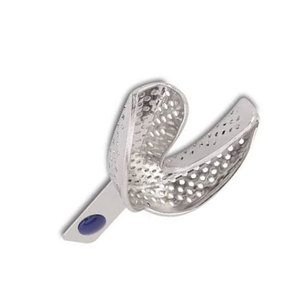 Premium Dental Impression Tray with Edge L3 Solid Lower Size M Stainless Steel Reusable Autoclavable Perforation Free - Product Image 3