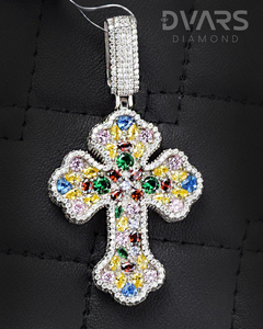 Colgante de Cruz de Moissanita Helada, Plata de Ley 925, Chapado en Oro de 18K, Joyería de Lujo Estilo Hip Hop, Amuletos de Cruz Personalizados para Fiestas de Raperos - Product Image 5