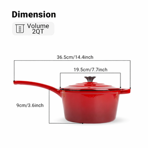 Olla para Leche de Hierro Fundido Esmaltado con Tapa, Mini Cacerola para Cocina Casera, Gran Venta - Product Image 6