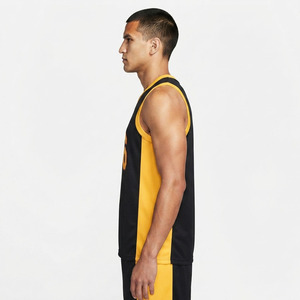 Maillots de basket-ball en polyester à col en V pour hommes, maillot de basket-ball pour hommes, sublimation personnalisée, maillots de basket-ball sans manches pour hommes - Product Image 3