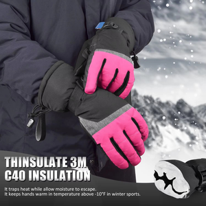 Custom Winter <b>Gloves</b> <b>Touch</b> <b>Screen</b> Cold Weather Warm Snowboard Ski <b>Gloves</b> Waterproof for Women and <b>Men</b> New Arrival - Product Image 3