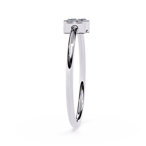 แหวนหมั้นเพชรทรงกลมเจียระไนแบบคลาสสิกสำหรับผู้หญิง ทองคำขาว 14k - Product Image 6