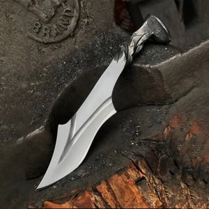 Couteau de chef Jexmoo personnalisé, fait main, 8 pouces, en acier Damas, forgé, haute qualité, avec manche en acier inoxydable et étui en cuir. - Product Image 2