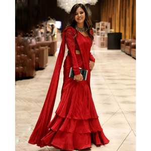 ส่าหรี lehenga ที่สวยงามสำหรับงานเลี้ยงตอนเย็น - Product Image 3