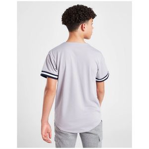 Maillot de baseball unisexe gris à manches courtes avec cordon de serrage, respirant, en maille, coupe régulière, toutes saisons, 100% respirant - Product Image 2