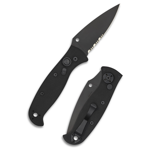 Couteaux pliants professionnels noirs avec lame en acier affûtée avec précision, ouverture fluide et manche durable pour l'extérieur - Product Image 2