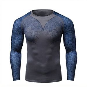 Lowe Sales Rash Guard – Vêtement à séchage rapide, sublimé, à manches longues, compressif, pull-over, pour homme, athlétique, gym, fitness, sous-vêtement de base - Product Image 1