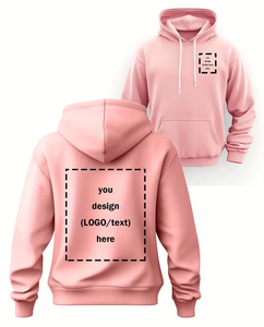 Customizable Logo Hoodie Men Black Cotton Fleece Knitted Pullover Front Digital Printing Oversized Fit Winter Casual - Product Image 5