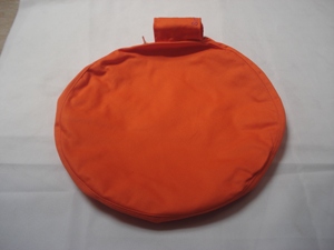 Orange Round Eco-Friendly Yoga Meditation Cushion Portable Polyester Zafu Bolster for Adult Exercise Body Building - Product Image 6