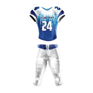 Uniformes de Fútbol Americano Personalizados por Sublimación, Conjuntos con Bandera, Uniformes de Calidad para Jugadores Jóvenes, Diseño con Letras y Números Bordados - Product Image 1