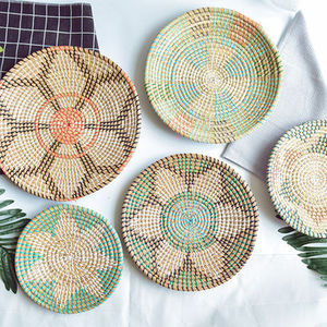 Lot de 7 paniers muraux tissés artisanaux extra larges, collection murale bohème, prix d'usine en gros, Vietnam - Product Image 3