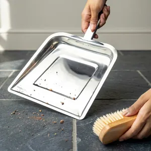 Recogedor de Polvo de Acero Inoxidable, Resistente, Metálico, Manual, para Cocina, Hogar, Oficina, Herramienta de Limpieza y Recolección de Residuos - Product Image 5