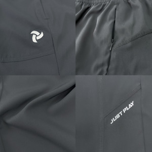 JUST PLAY MP4 Pantalones deportivos para correr para hombre, de secado rápido, transpirables, ligeros, atléticos, de cintura media, con bolsillos laterales elásticos, S-XXL - Product Image 5