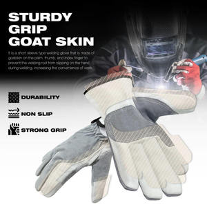 Gants de travail pour chauffeurs en cuir de mouton grainé, anti-vibrations, durables, avec sangle, confortables et résistants à l'abrasion - Product Image 4
