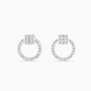 Boucles d'oreilles Celeste Circle en diamant cultivé en laboratoire de 0,41 ct en or jaune, blanc et rose 9 carats - Product Image 3