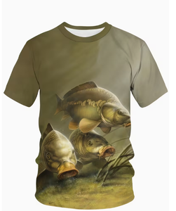 Digital Print - High-Quality <b>Men's</b> Fishing <b>T</b>-<b>Shirt</b> with Spring/Summer/Autumn Pattern Printing - Fashionable, <b>Cool</b>, Lightweight, - Product Image 2