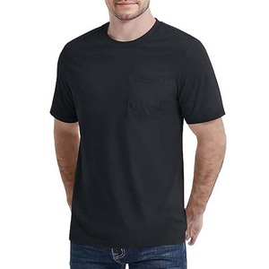 Camiseta Casual de Cuello Redondo para Hombre, Talla Grande, Color Negro, Marca Stonefield Manufacturing, 100% Algodón, con Bolsillo, Transpirable y de Secado Rápido, Calidad Premium - Product Image 1