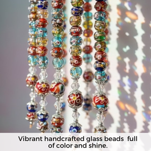 EXCEL EXPORTS Perles de verre multicolores de 8 mm |   Perles décoratives artisanales en forme de rondelle, collier, bracelet, artisanat DIY - Product Image 4