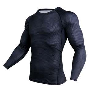 Rashguard de compression athlétique pour homme à manches longues, anti-UV, séchage rapide, léger, respirant, en tissu extensible, pour MMA - Product Image 1