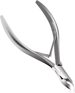 Pince à cuticules professionnelle en acier inoxydable 12,5 mm, lame biseautée incurvée, pointe acérée, poignée ergonomique, durable, manucure, pédicure - Product Image 6