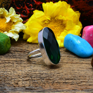 <b>Chrome</b> Diopside Silver Ring 925 Sterling Silver Handmade Green Stone Anniversary Birthday Gift Ring silver Gemstone Jewelry Her - Product Image 2