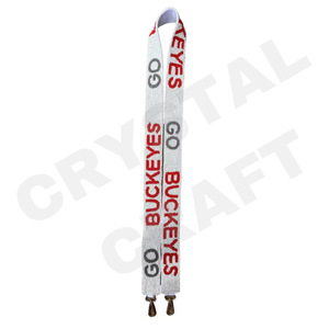CRYSTAL CRAFT Correa de Moda con Texto en Relieve STMO RICE FIGHT DIEC EN, Bolso de Mano con Cuentas y Hebilla Ajustable, Ecológico, Azul - Product Image 2