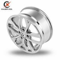 Jantes forgées CALIBER XCEL 2 pièces à large bord, 5 branches, polies miroir, 19-22 pouces, PCD personnalisé