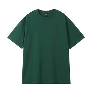เสื้อยืดแขนสั้นผู้ชายผ้าคอตตอน 100% พิมพ์ลายดิจิทัล สีพื้นคุณภาพสูง 260 กรัม แบบเรียบง่าย สวมใส่สบาย รับสั่งทำตามแบบ - Product Image 1