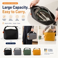 Sac isotherme imperméable grande capacité pour le déjeuner, personnalisable avec logo, idéal pour le travail, l'école et les pique-niques