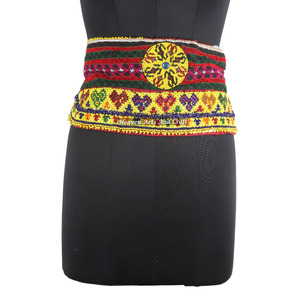 Cinturón Vintage para danza del vientre cinturón tradicional afgano Kuchi Tribal BB022 Old Banjara Real Vintage hecho a mano cinturones con cuentas - Product Image 1