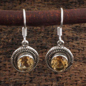 ต่างหูห้อยทรงหยดน้ำซิทรินธรรมชาติ ขายส่ง เงินแท้ 925 เครื่องประดับหรูหราสำหรับผู้หญิง เหมาะสำหรับงานปาร์ตี้ - Product Image 3