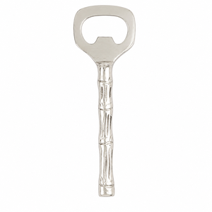 Wholesale Bamboo Design Beer Bottle Opener Custom Logo Silver Plated Zinc Alloy Metal <b>Bar</b> <b>Tools</b> for Luxury Wedding Party - Product Image 1
