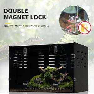 กรงสัตว์เลี้ยงอะคริลิค PVC แบบซ้อนได้สั่งทำจากโรงงาน ประตูอะคริลิคสำหรับเพาะพันธุ์ตุ๊กแกครัสต์ เกโก้ <span class=keywords><strong>งู</strong></span>ข้าวโพด แมลง จัดส่งรวดเร็ว - Product Image 6