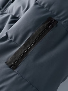 Men's Hooded Puffer <b>Jacket</b> Winter Warm <b>Thick</b> <b>Fleece</b> Lining Windproof Casual Zipper Closure Solid Color Gray Coat - Product Image 5