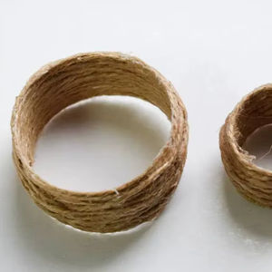 Anneau de serviette en jute, 1 échantillon, anneaux de serviette rustiques, anneaux de serviette en ficelle, anneau de serviette fait main - Product Image 1