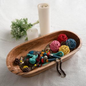 Bol à pâte en bois d'acacia fait main de haute qualité, bol de service rustique en bois massif, bol décoratif pour la cuisine et la salle à manger - Product Image 1