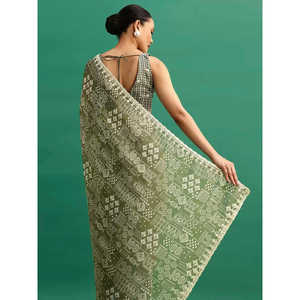 Evening Party Wear <b>Saree</b> with Embroidery & Sequins Work - Product Image 5