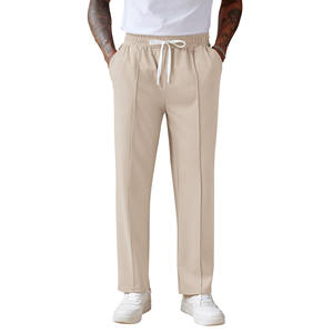 กางเกงขายาวผู้ชายสีพื้นแบบสั่งทำพิเศษ ไซส์ใหญ่ สไตล์ลำลอง สตรีทแวร์ คุณภาพสูง ผ้าฝ้าย 100% กันยับ ขายดี - Product Image 5