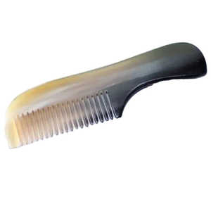 Peigne en corne naturelle Heritage Glow RoyalCraft, peigne à cheveux en corne polie EcoLuxe, peigne de toilettage vintage en corne - Product Image 2